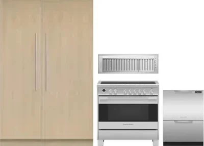 5 Piece Package Includes Refrigerator, Freezer, Range, Hood And Dishwasher